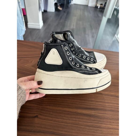 R13 Platform Slip On High Top Sneakers Size 5 - Picture 6 of 8